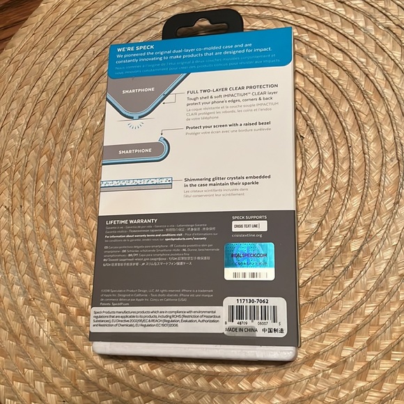 Speck Glitter Phone Case Cover iPhone Xs/X - Picture 2 of 5